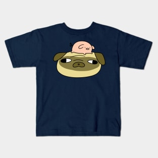 Pug Face and Mini Pig Kids T-Shirt